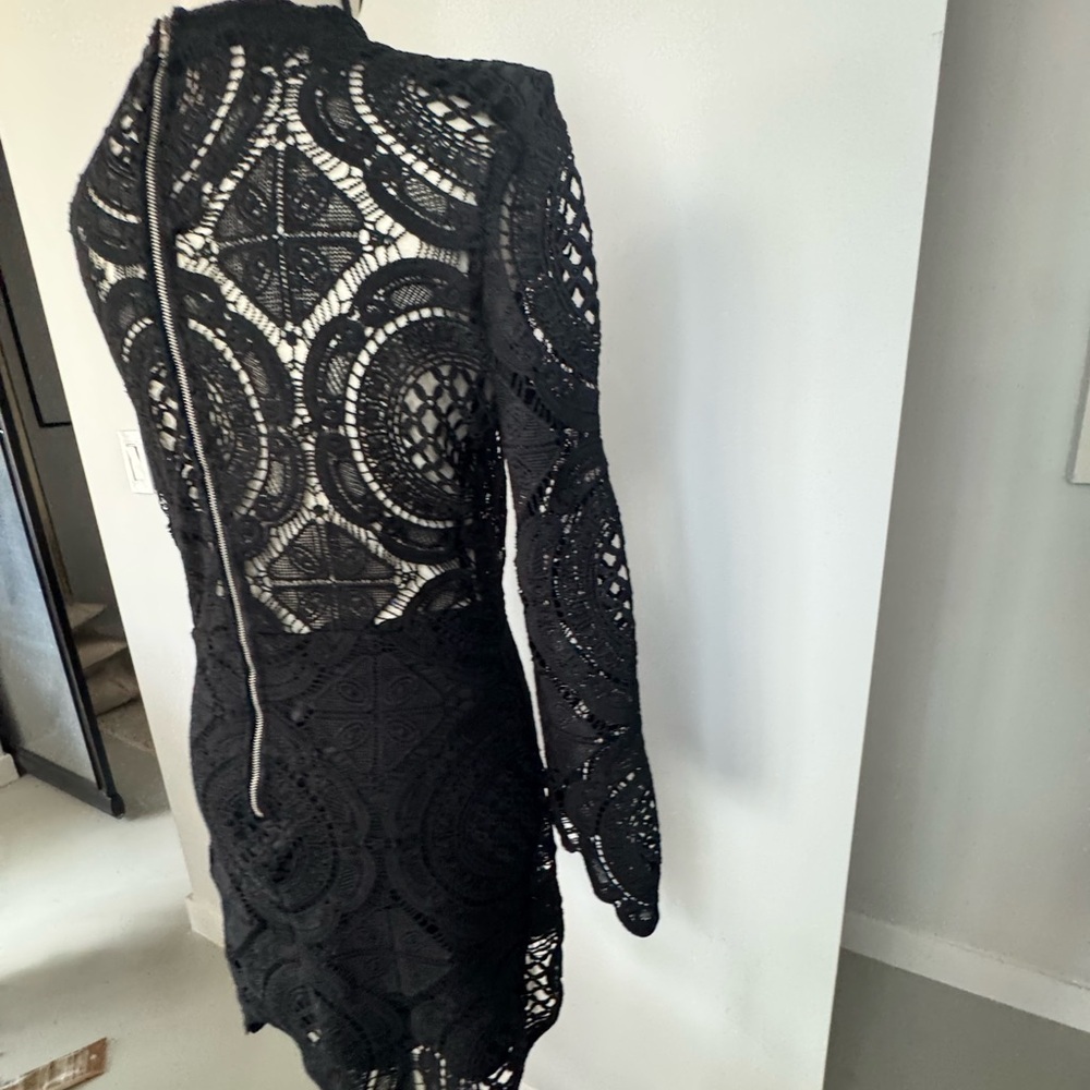 The Vintage Shop Lace Long Sleeve Mini Dress – Size Large (NWT) - Picture 3 of 17
